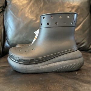 CROCS Matte Black Winter Boots